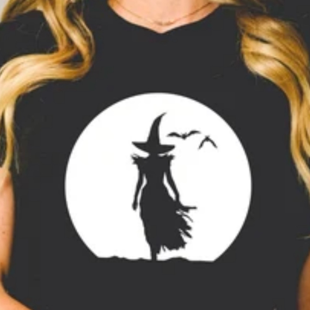 Handmade Witch Silhouette T-Shirt